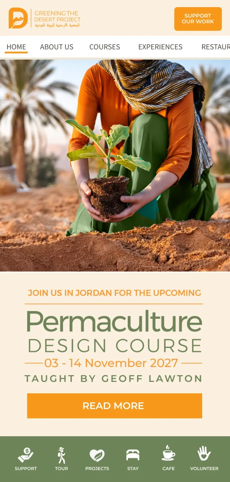 Greening The Desert Mobile Web Design by Ethos Digital Agency